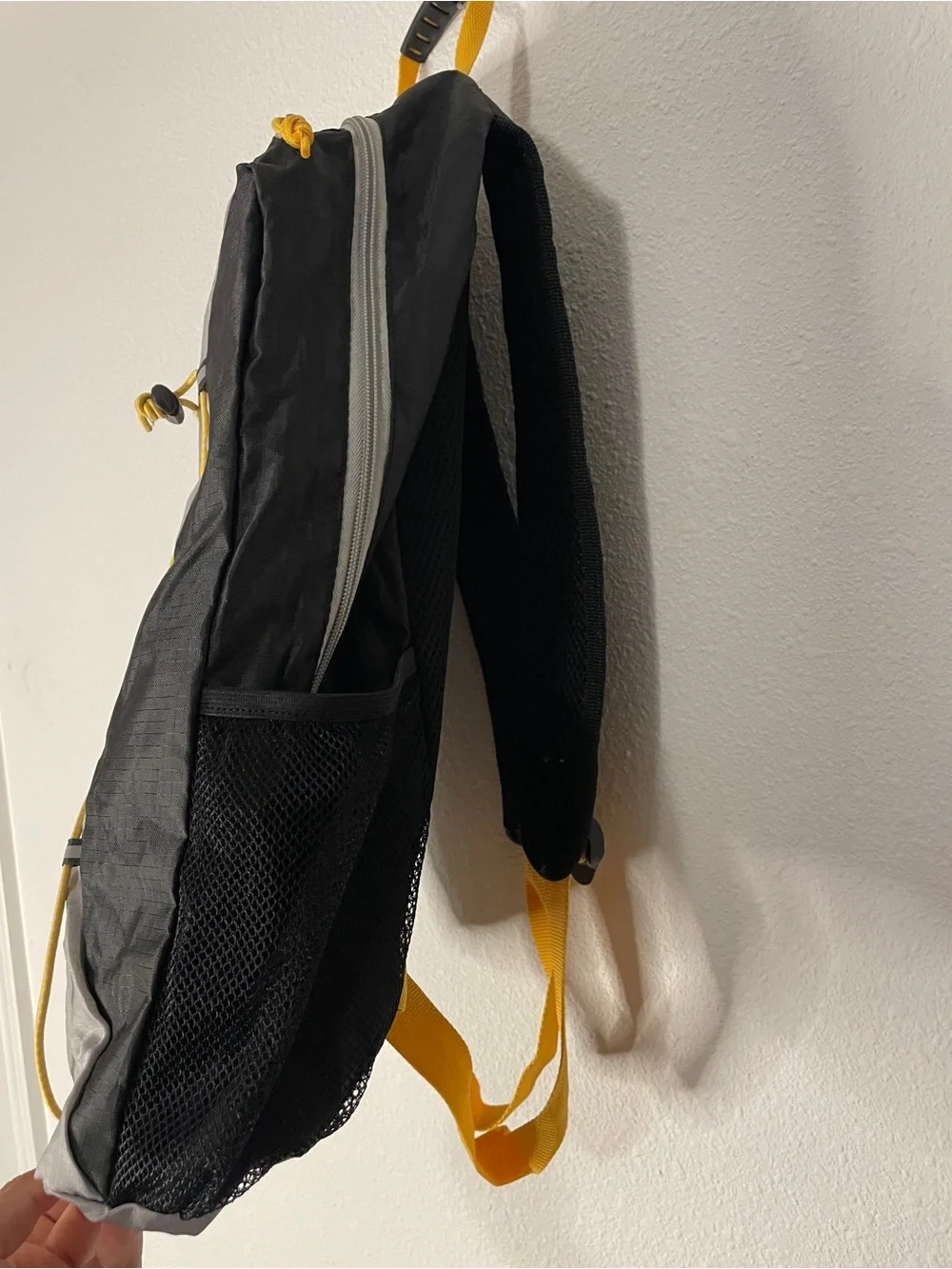 New Eddie Bauer Black and Gray Backpack with Yellow Accents